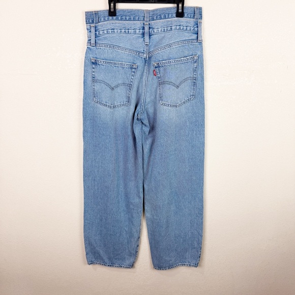 Levis Womans Wide Leg Baggy Double Waist Jeans Denim Size 27 - Picture 5 of 7